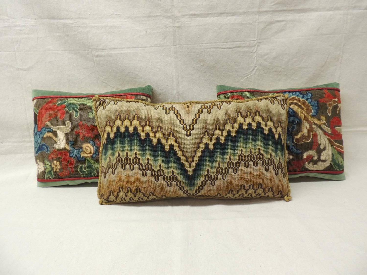 18th Century Bargello Tapestry Lumbar Pillow For Sale at 1stdibs