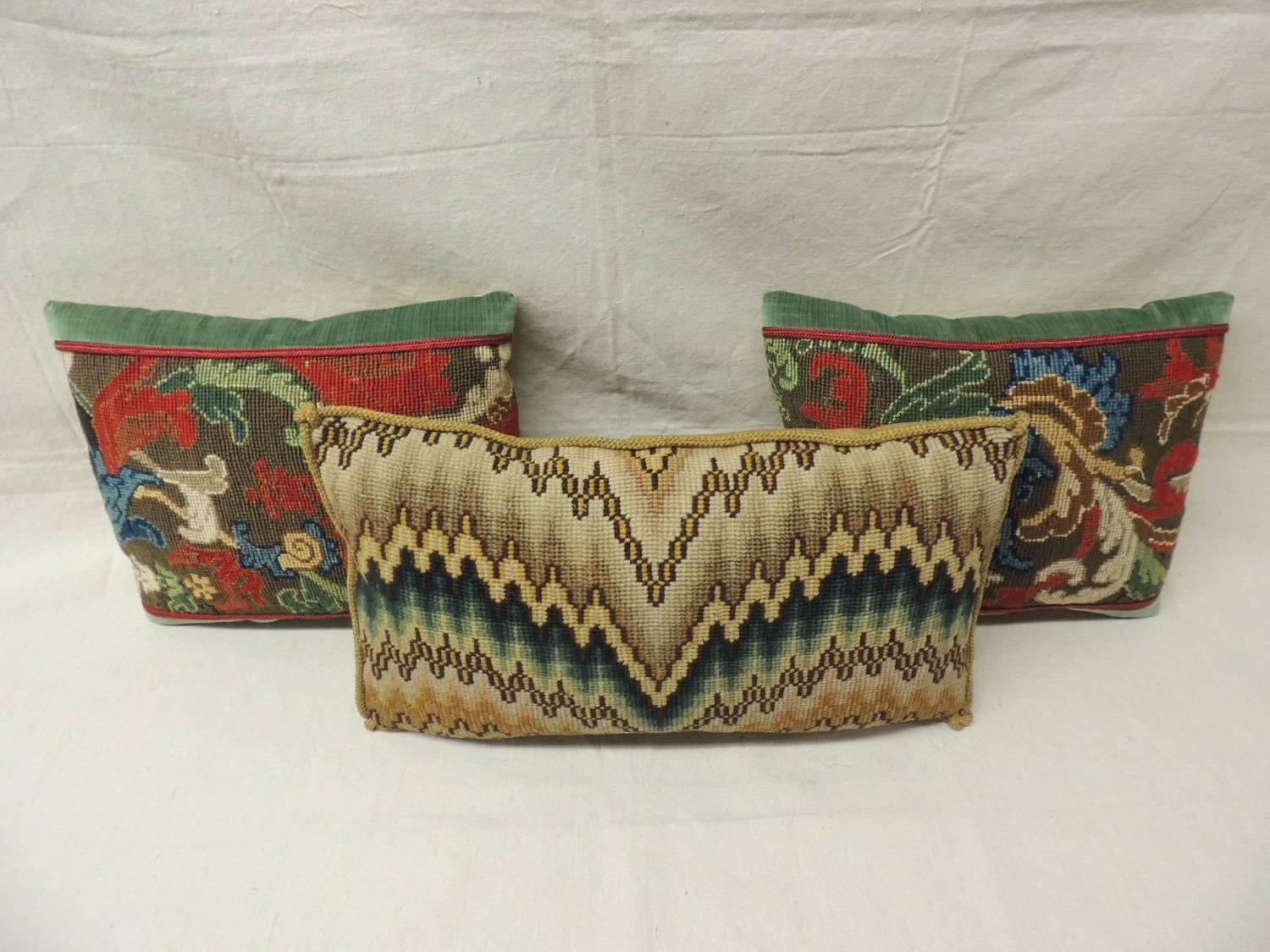 18th Century Bargello Tapestry Lumbar Pillow For Sale at 1stdibs