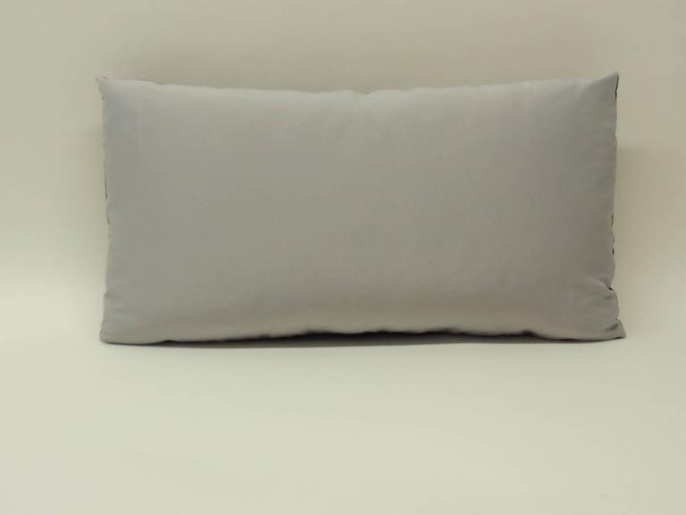 Antique Purple Silk Ikat Decorative Bolster Pillow For Sale at 1stdibs