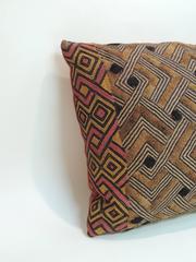 Vintage African Woven Embroidered Decorative Pillow