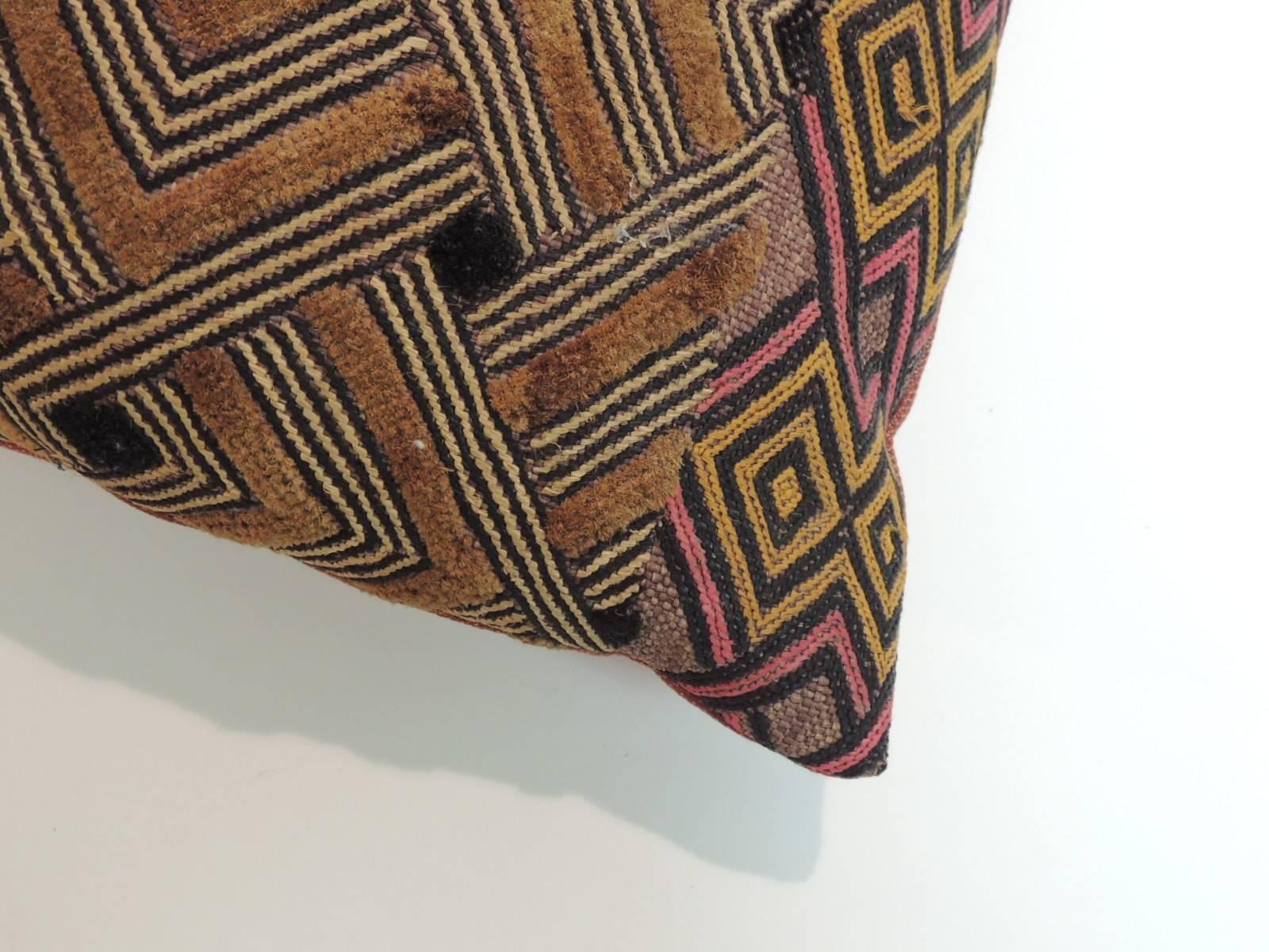 Tribal Vintage African Woven Embroidered Decorative Pillow