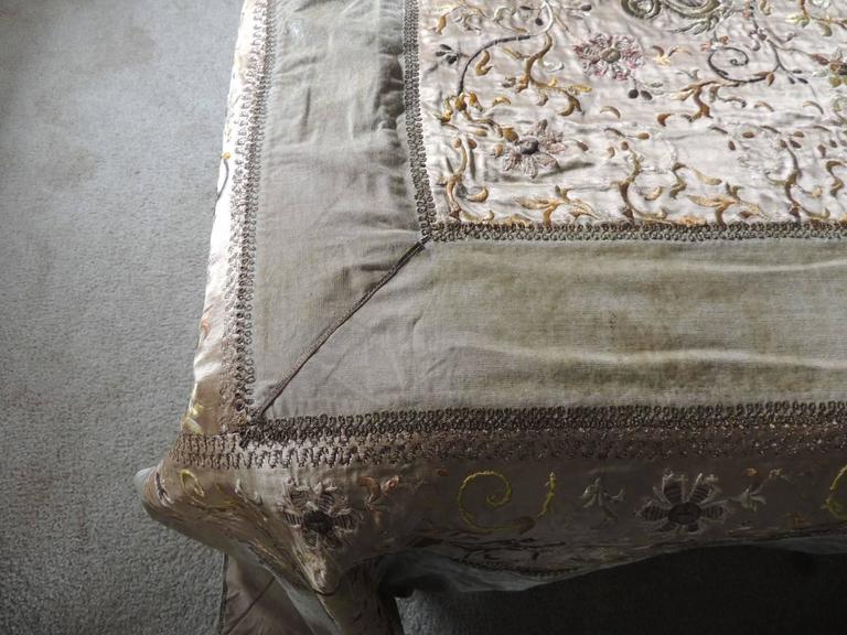 19th Century Asian Embroidered Chinese Bed Cover For Sale at 1stdibs
