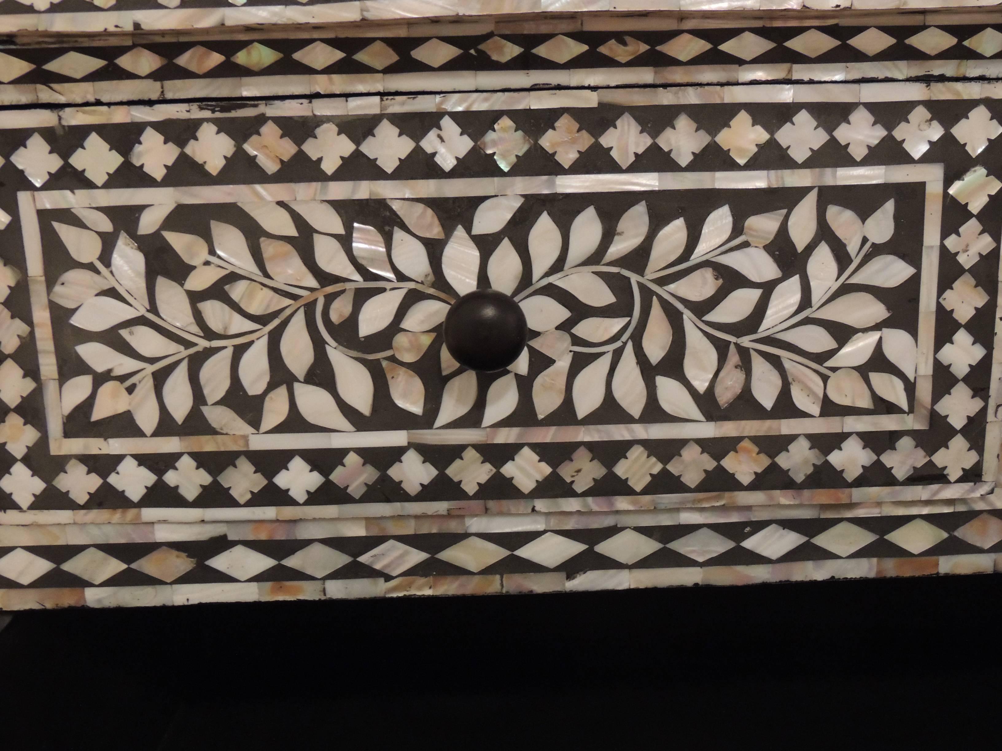 Moorish Black and White Mother-of-Pearl Tall Dresser
