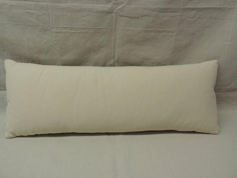 Long 19th Century French Linen HomeSpun Bolster Decorative Pillow at
