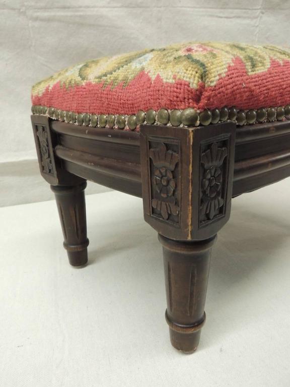 Antique Louis XVI Tapestry Footstool at 1stDibs