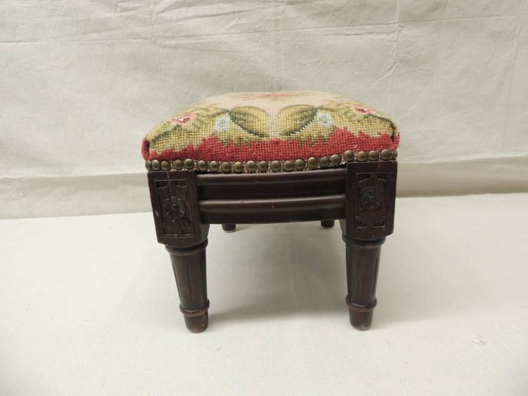 Antique Louis XVI Tapestry Footstool at 1stDibs