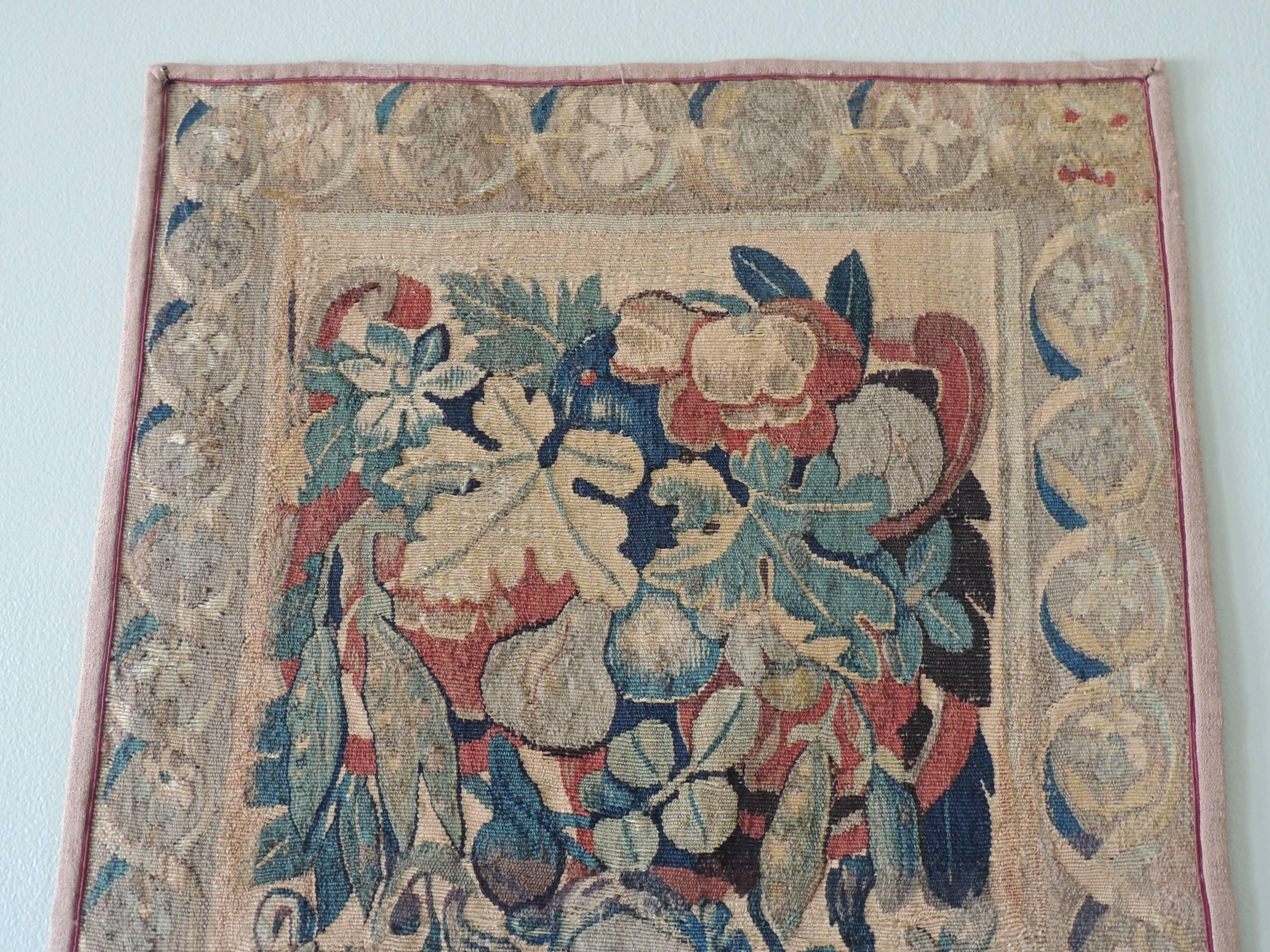 Wool 18th Century Aubusson Tapestry Wall-Hanging