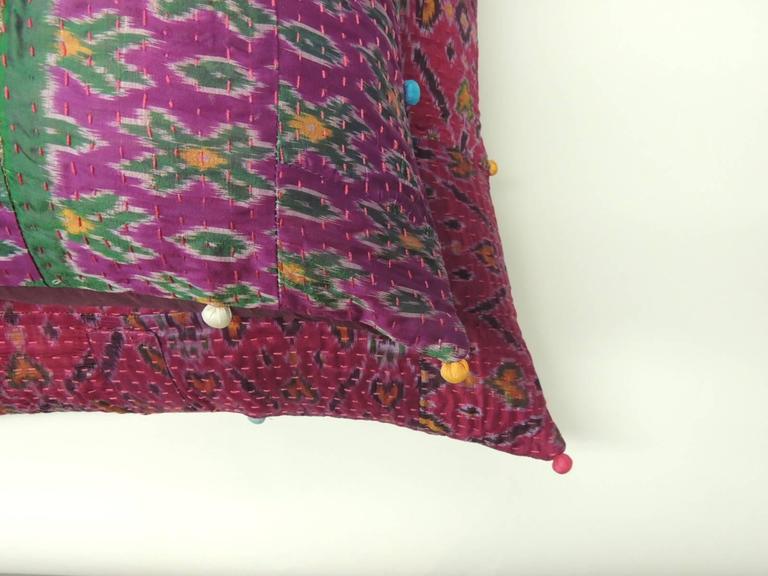Set of Two Modern Indian Silk Pillows at 1stdibs