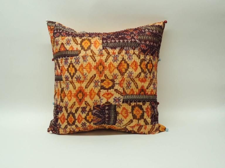 Set of Two Modern Indian Silk Pillows at 1stdibs