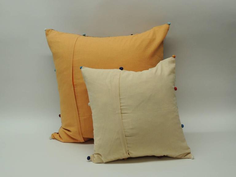 Set of Two Modern Indian Silk Pillows at 1stdibs