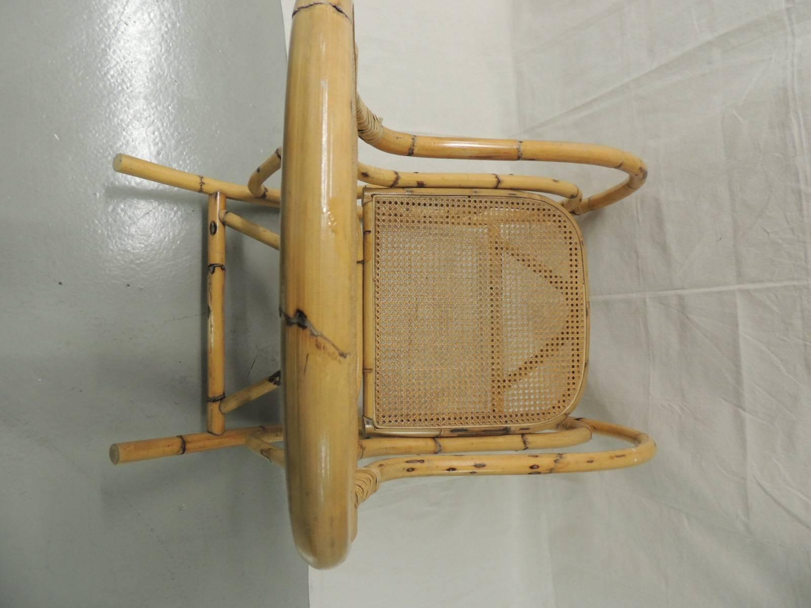 antique rattan rocking chair