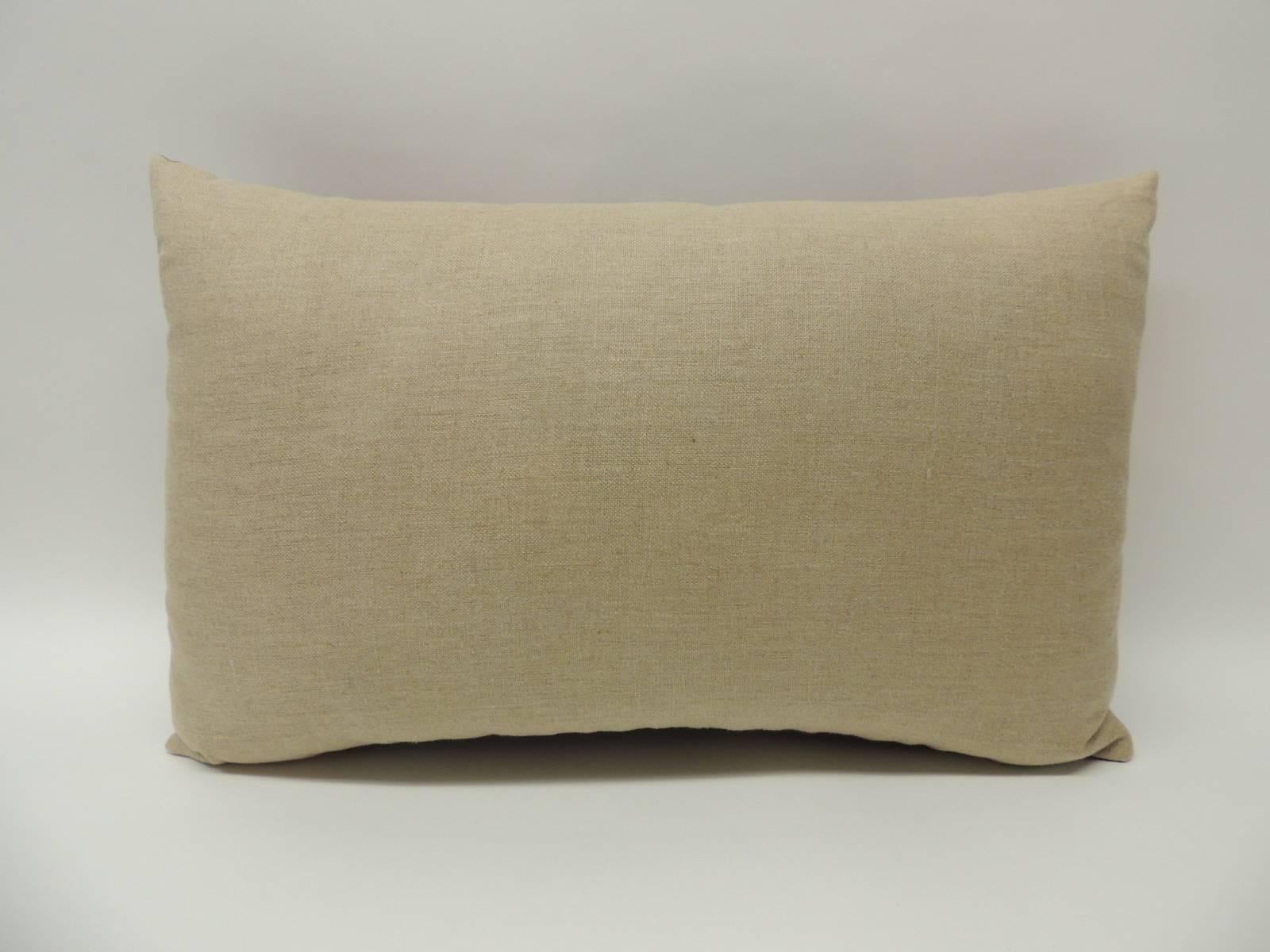 Moorish 19th Century Persian Red Cotton Decorative Bolster Pillow