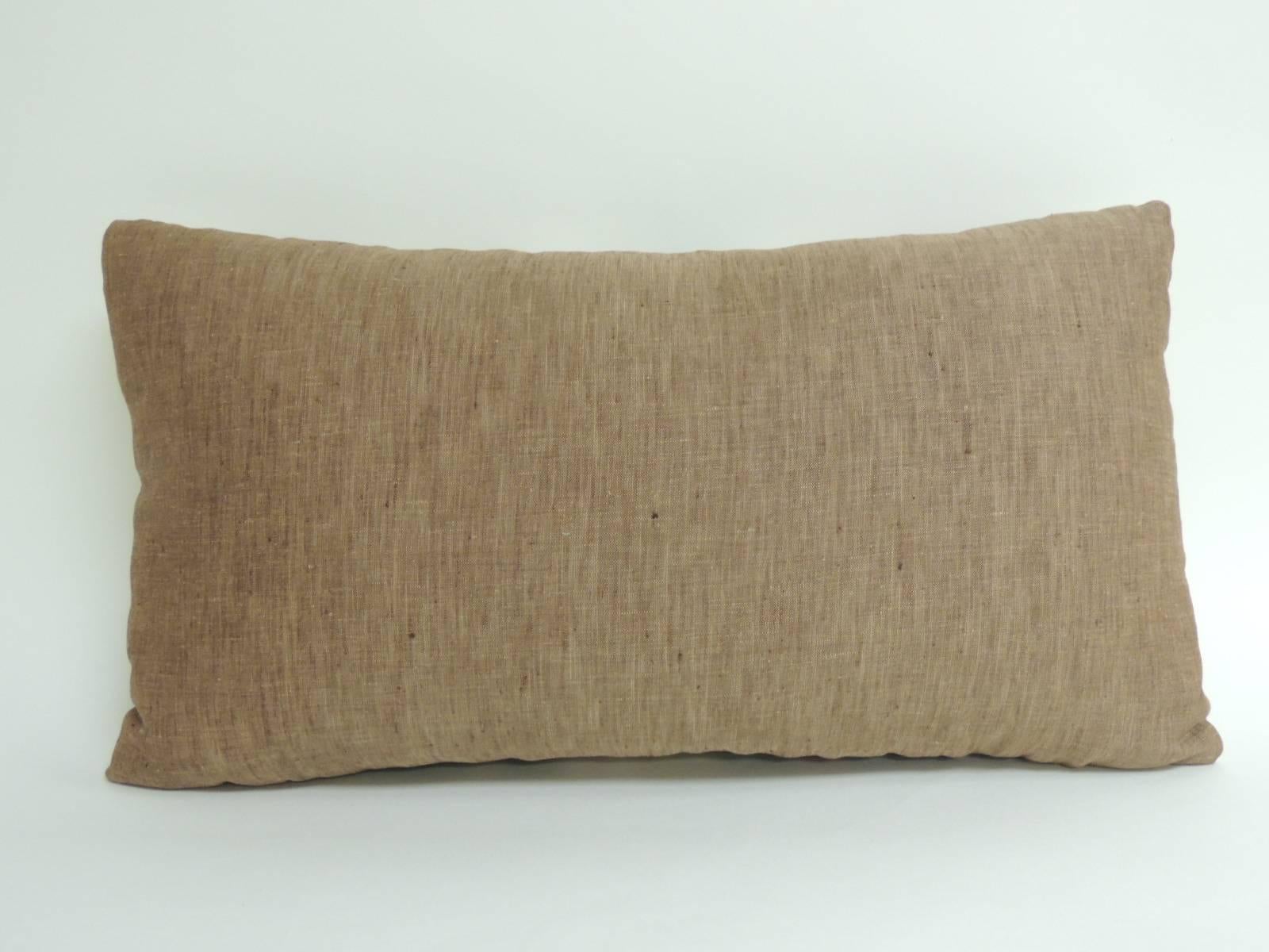 Hand-Crafted Mid-Century Modern Colorful Bolster Vintage Decorative Pillow