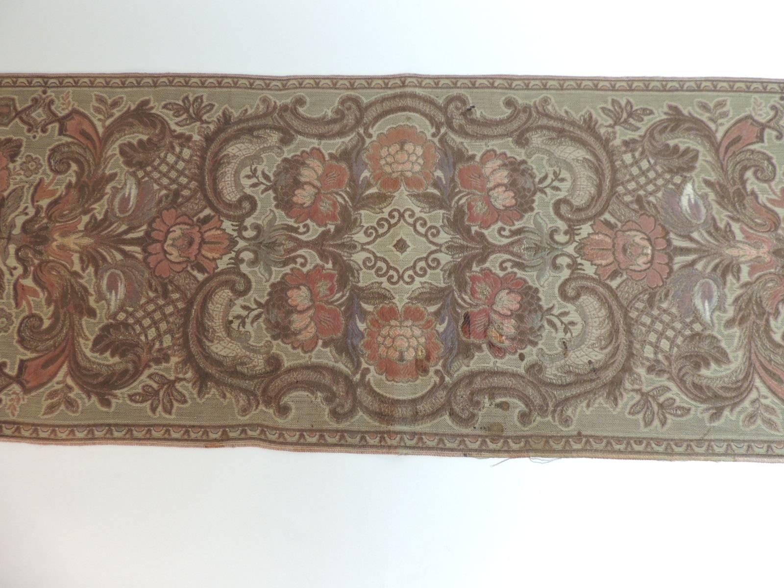 Baroque Revival CLOSE OUT SALE: 19th Century, Table Runner Embroidered with Metallic Threads 