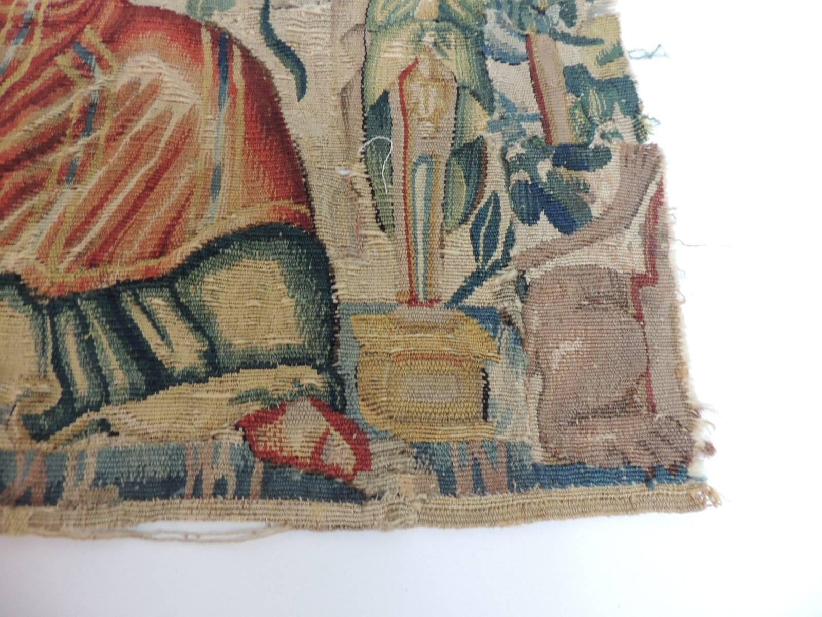 French CLOSE OUT SALE: 18th Century Aubusson Tapestry Panel of Goddess in a Red Cape