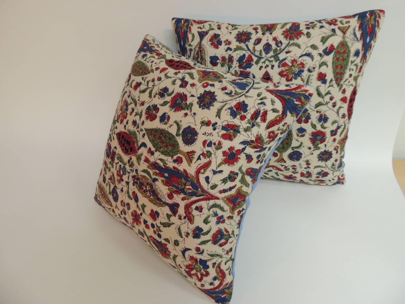 Anglo Raj Pair of Vintage Indian Decorative Paisley Pillows