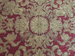 18th Century Ottoman Empire Gold Embroidered on Silk Velvet Panel