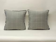 Pair of Vintage Loro Piana Cashmere Decorative Double-Sided Pillows
