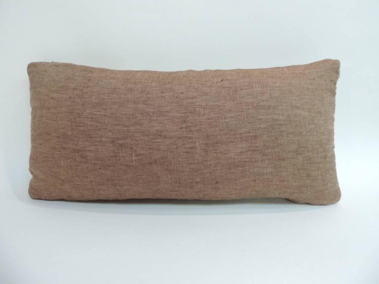Vintage Petite Southwestern Woven Wool Decorative Lumbar Pillow For Sale at 1stdibs