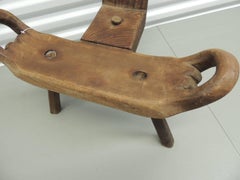 Chaise de naissance africaine primitive vintage