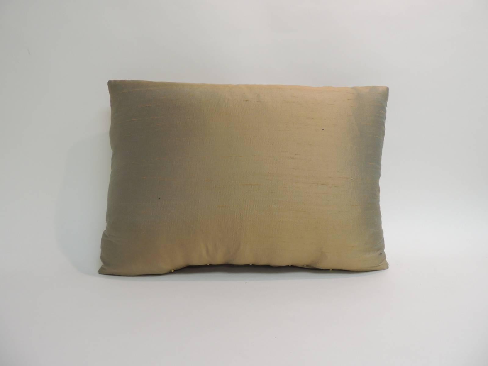 Italian Vintage Fortuny Patchwork Lumbar Decorative Pillow