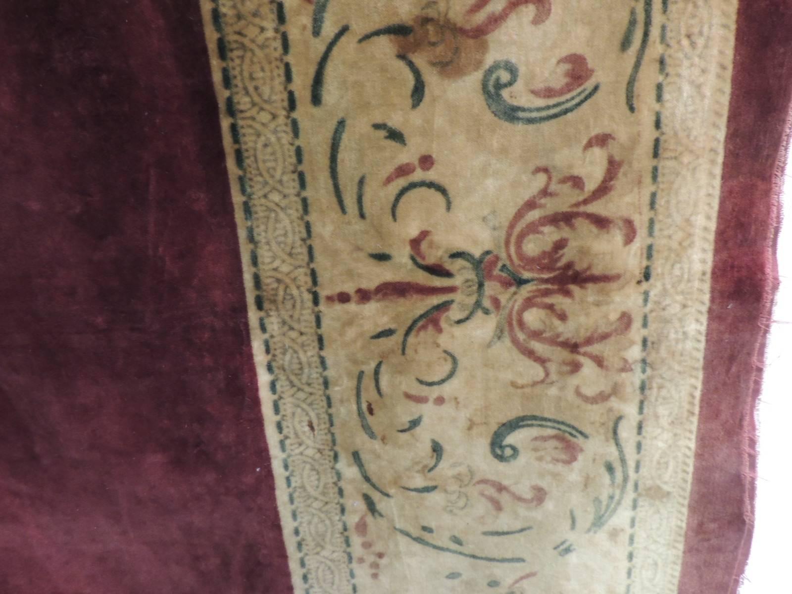 Hand-Crafted 19th Century Italian Velvet Cloth or Throw