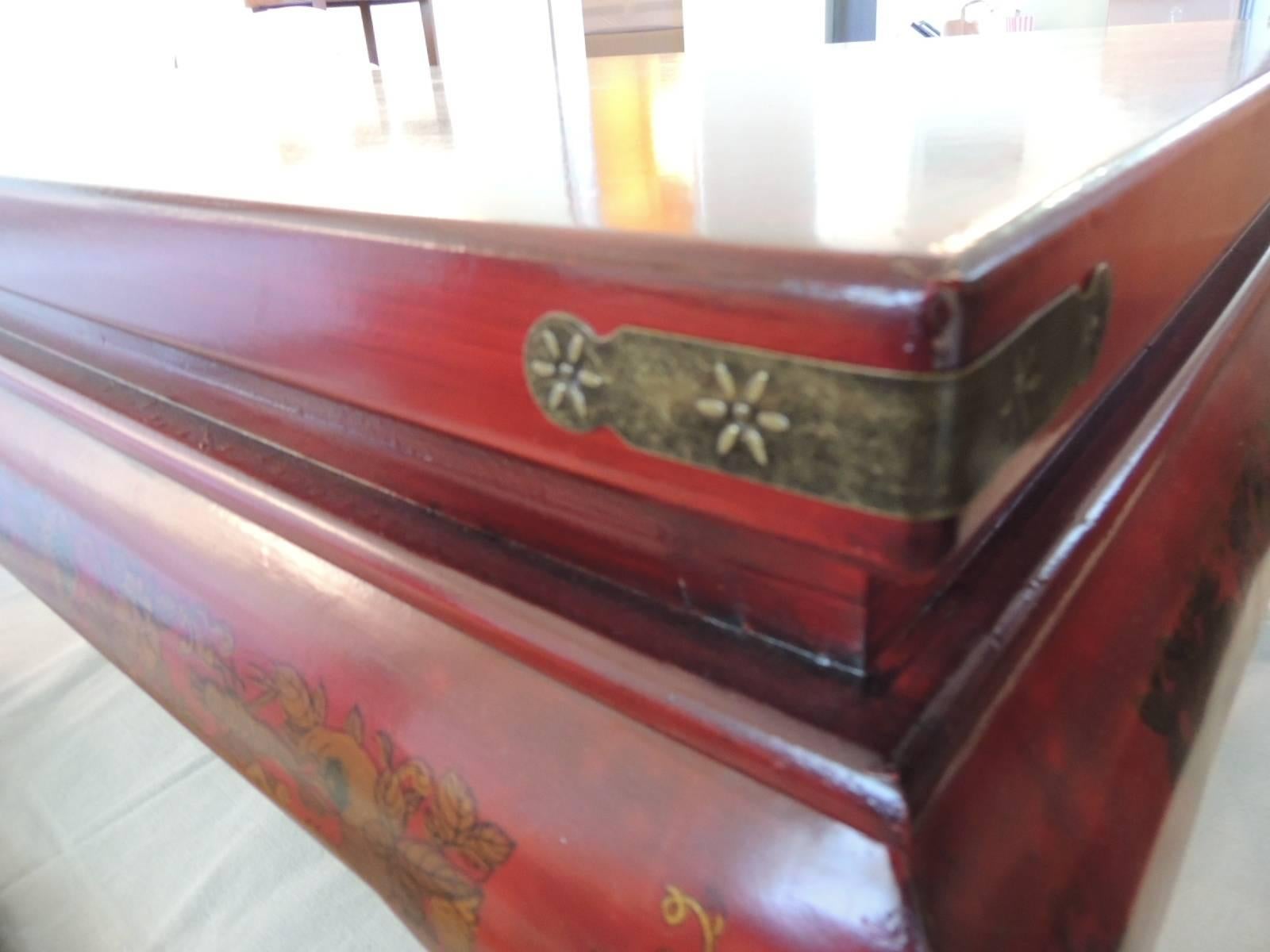 20th Century Monumental Chinese Cinnabar Lacquer Coffee Table