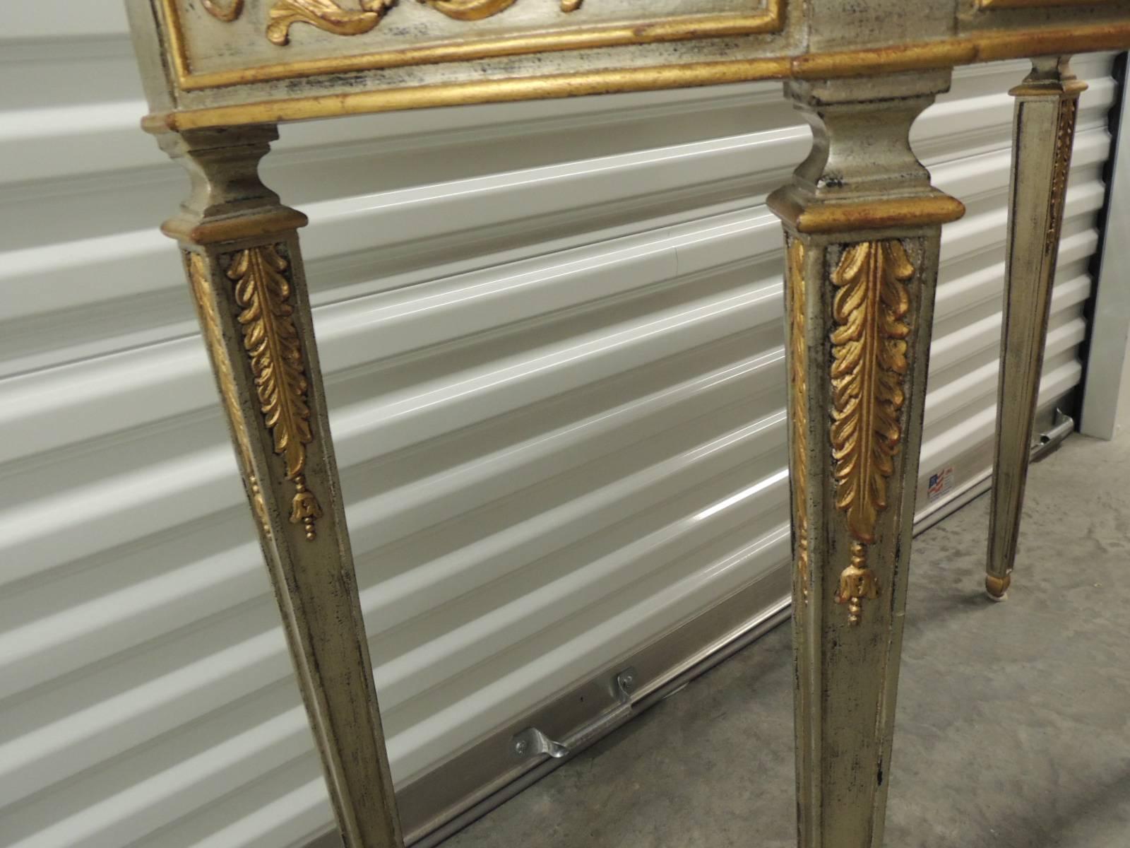 Thai Vintage Maitland-Smith Silver and Gold Console Table