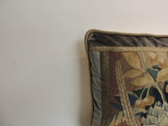 18th Century Aubusson Tapestry Decorative Square Pillow