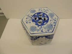 Vintage Blue and White Mini-Garden Stool