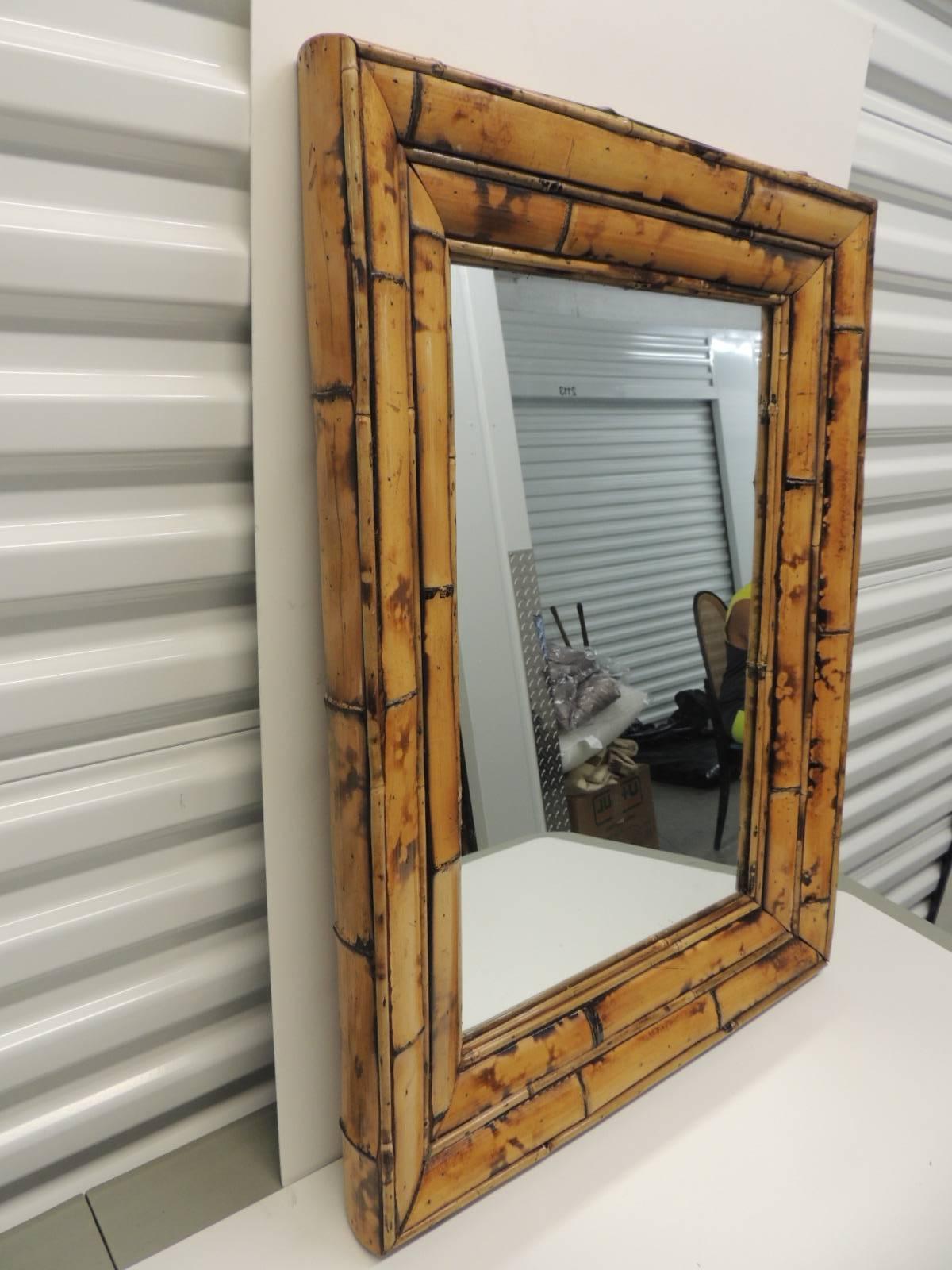 vintage bamboo mirror