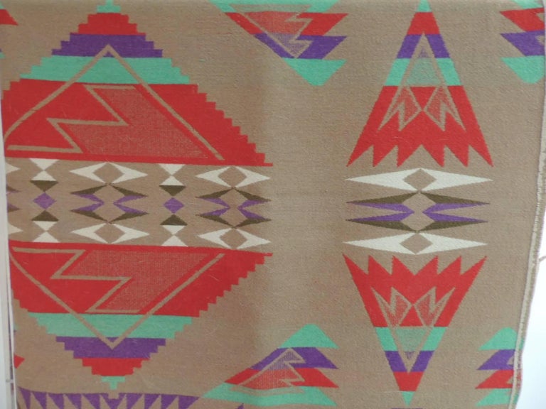 Large Vintage Pendleton Wool Blanket Navajo Style At 1stdibs