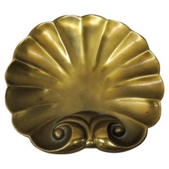 Vintage Brass Decorative Shell Dish