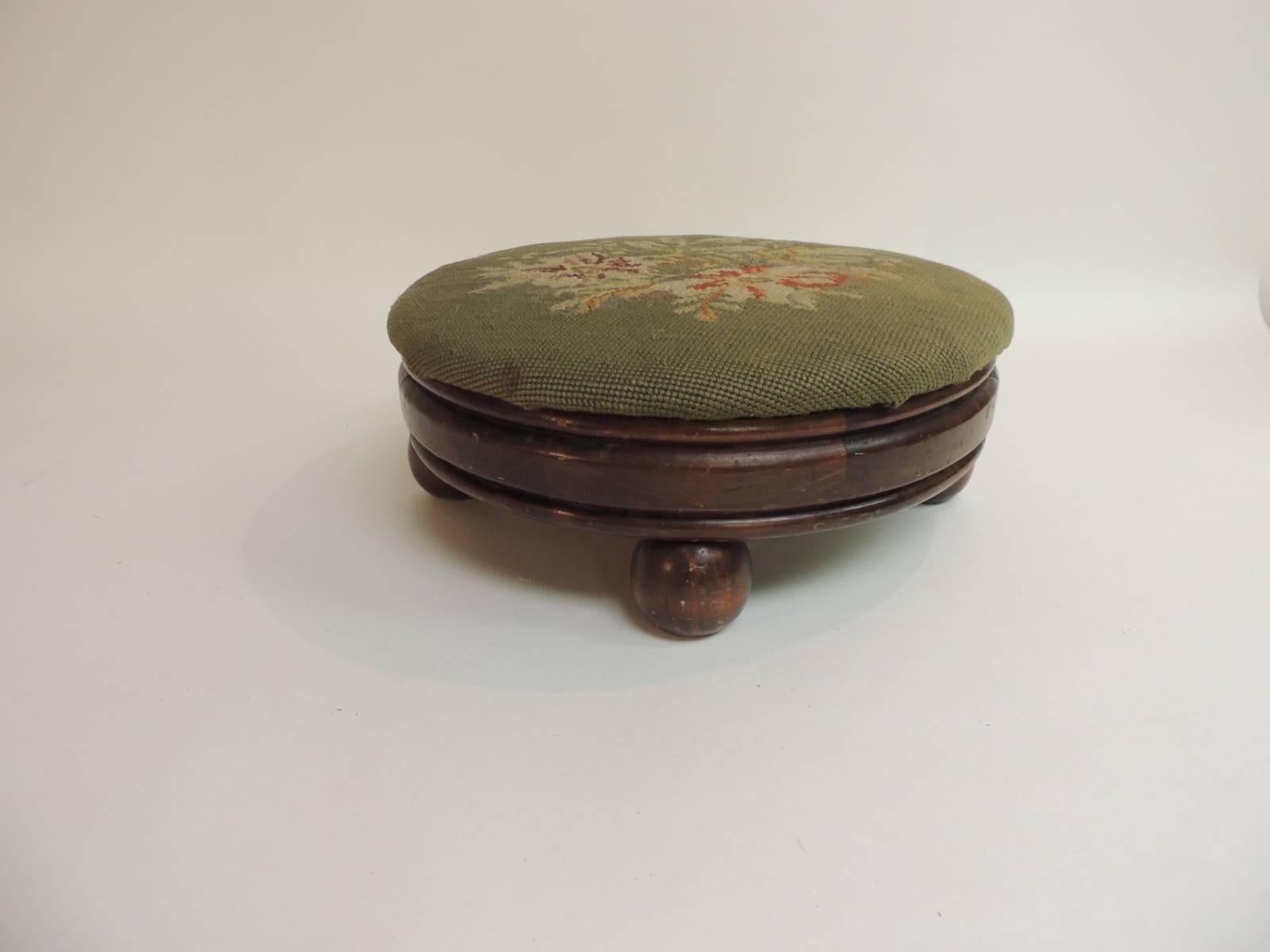 vintage round footstool