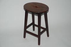 Victorian Mahogany Stool with S-Form Carrying Handle