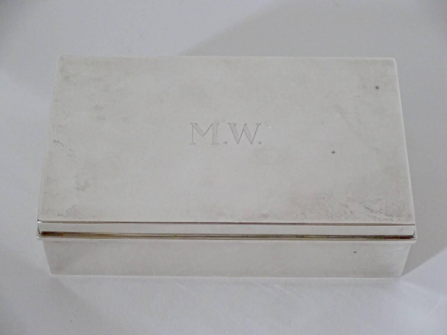 tiffany silver cigarette case