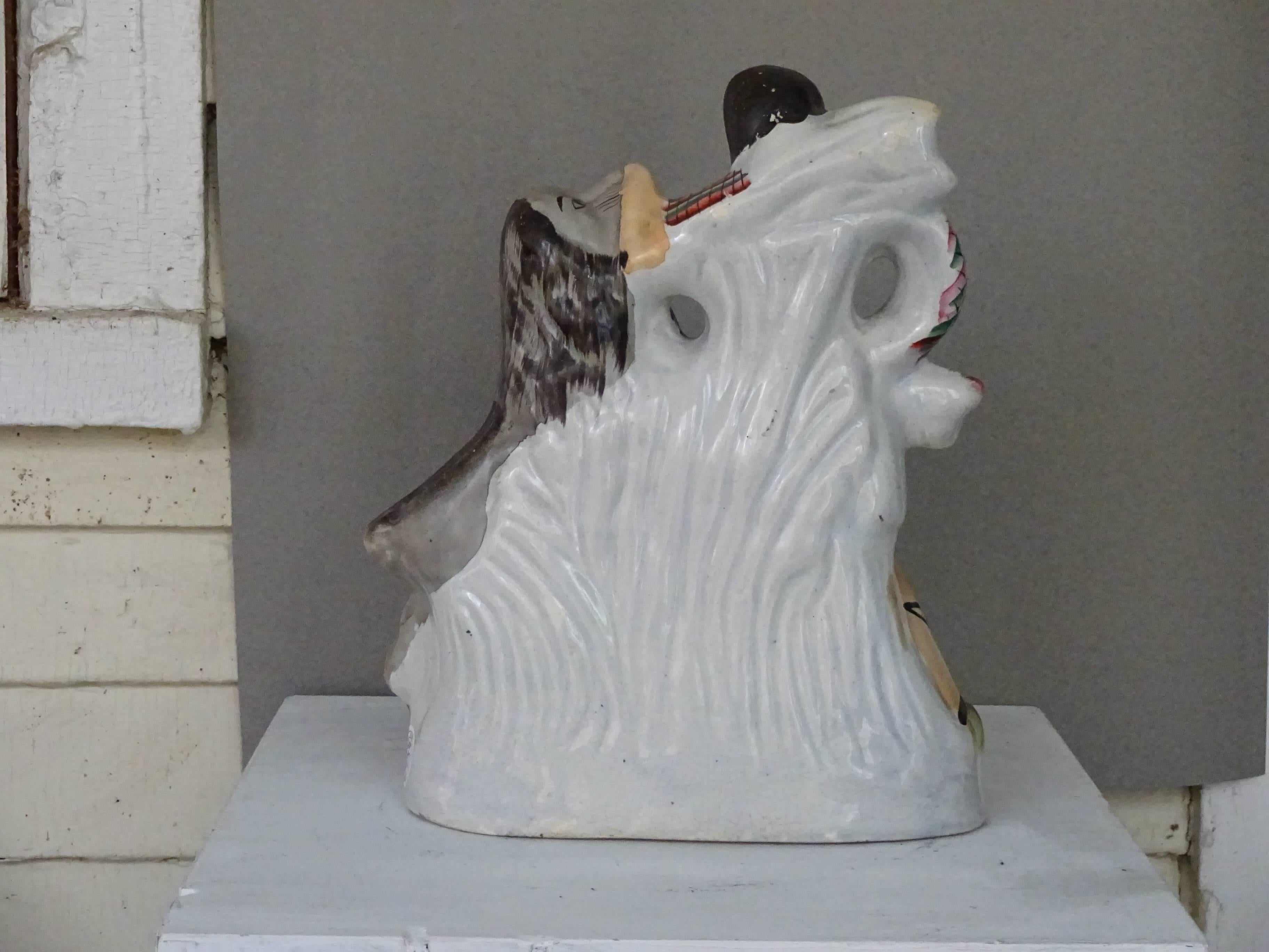 English Porcelain Staffordshire Figure of Hercules and the Nemean Lion For Sale