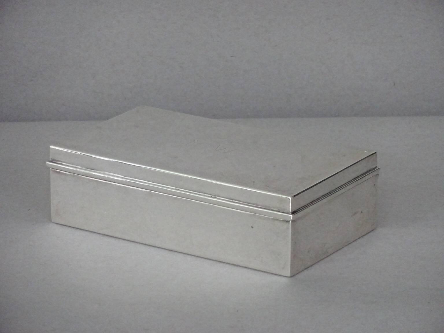 American Tiffany & Co. Sterling Silver Cigarette Box For Sale