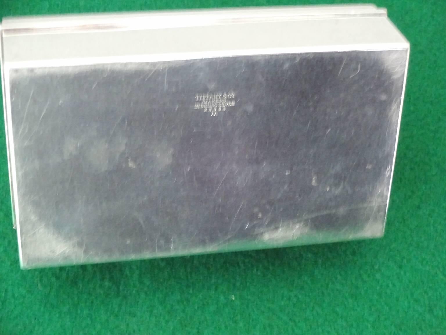 Tiffany & Co. Sterling Silver Cigarette Box In Good Condition For Sale In Hudson, NY