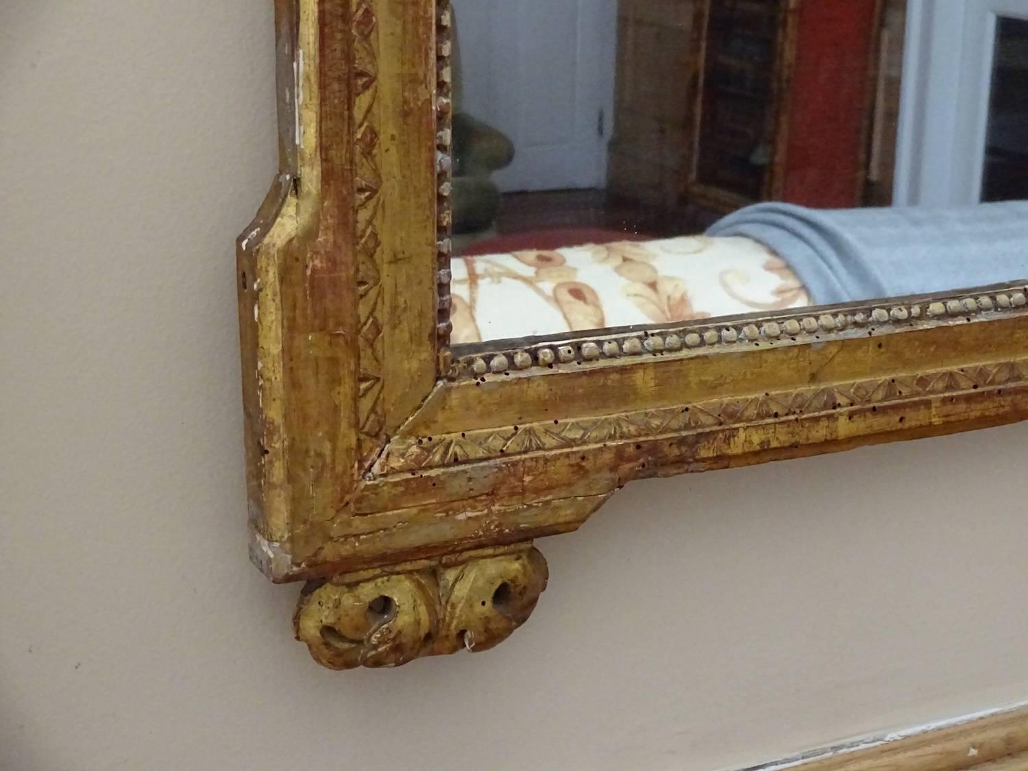 Louis XVI Style Giltwood Mirror In Good Condition In Hudson, NY