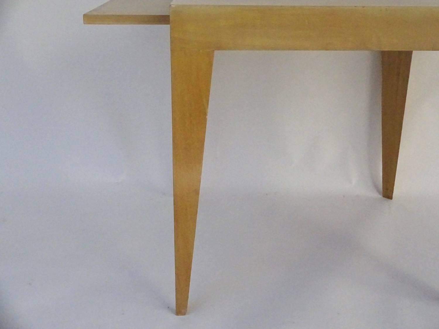 Modern Bleached Mahogany Side Table Designed by Melvin Dwork For Sale