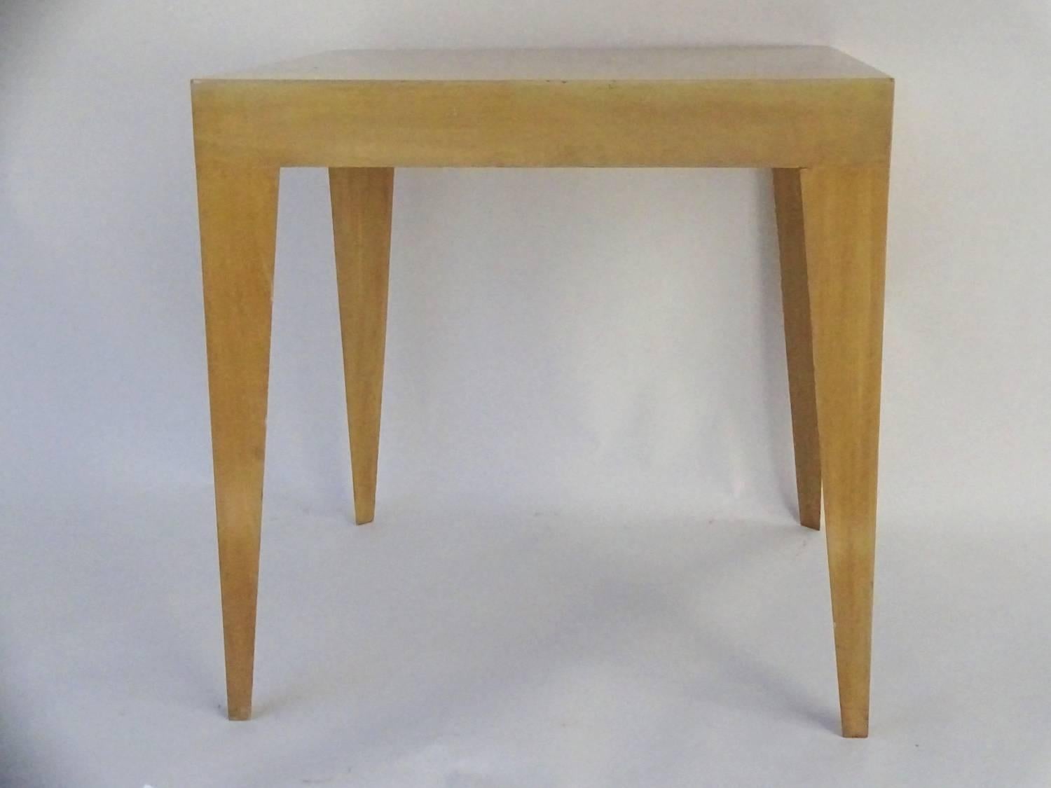 Bleached Mahogany Side Table Designed by Melvin Dwork In Good Condition For Sale In Hudson, NY