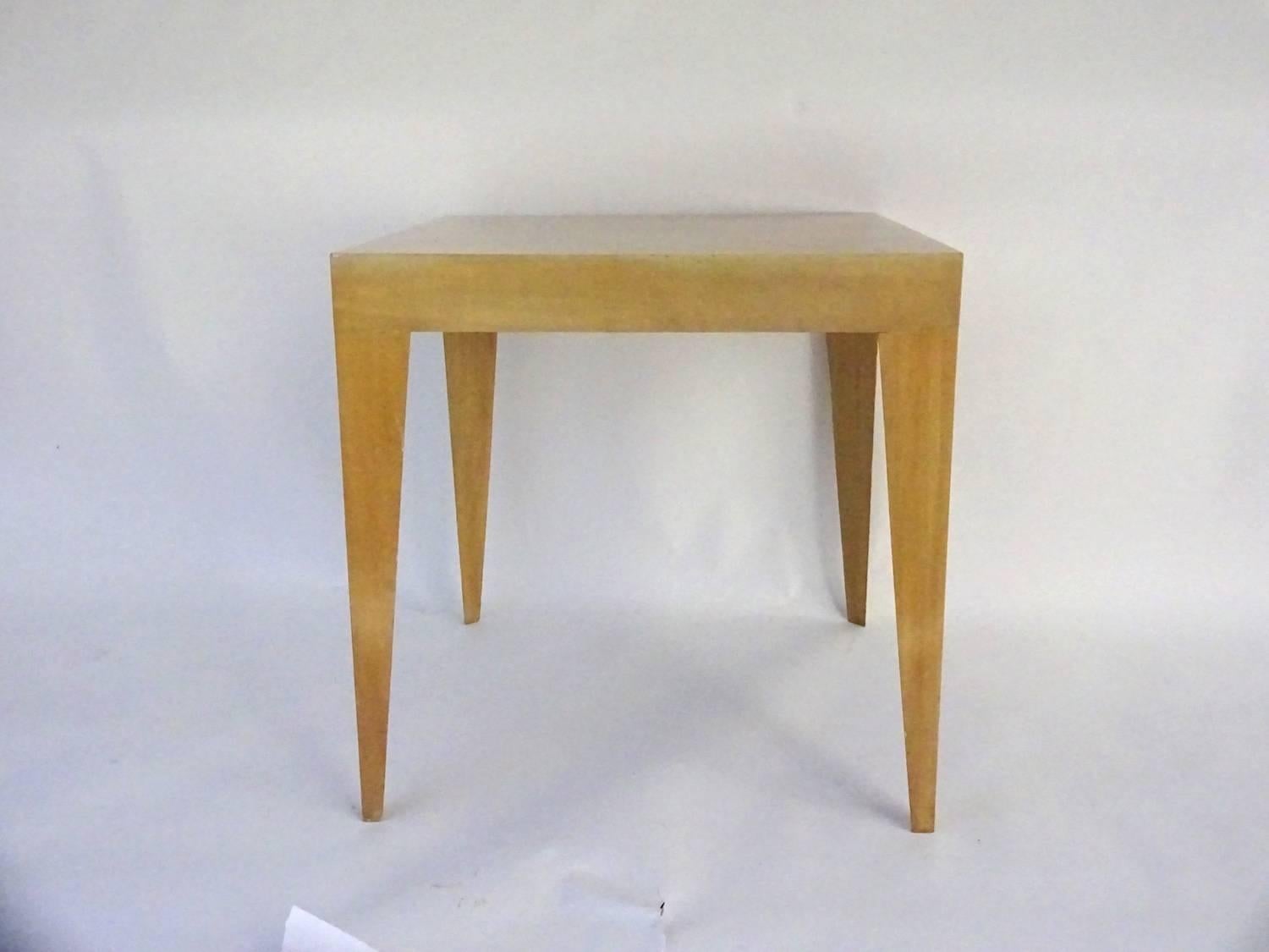 Bleached Mahogany Side Table Designed by Melvin Dwork For Sale 1