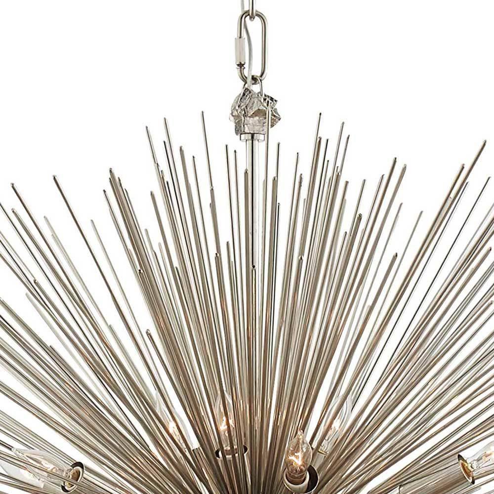 The Strada collection is delicate and ethereal, drawing inspiration from Kelly’s love of bronze and vibrant, organic forms. Each sculptural piece, with a seemingly random array of radiating quills, plays with cast shadow to evoke a soft