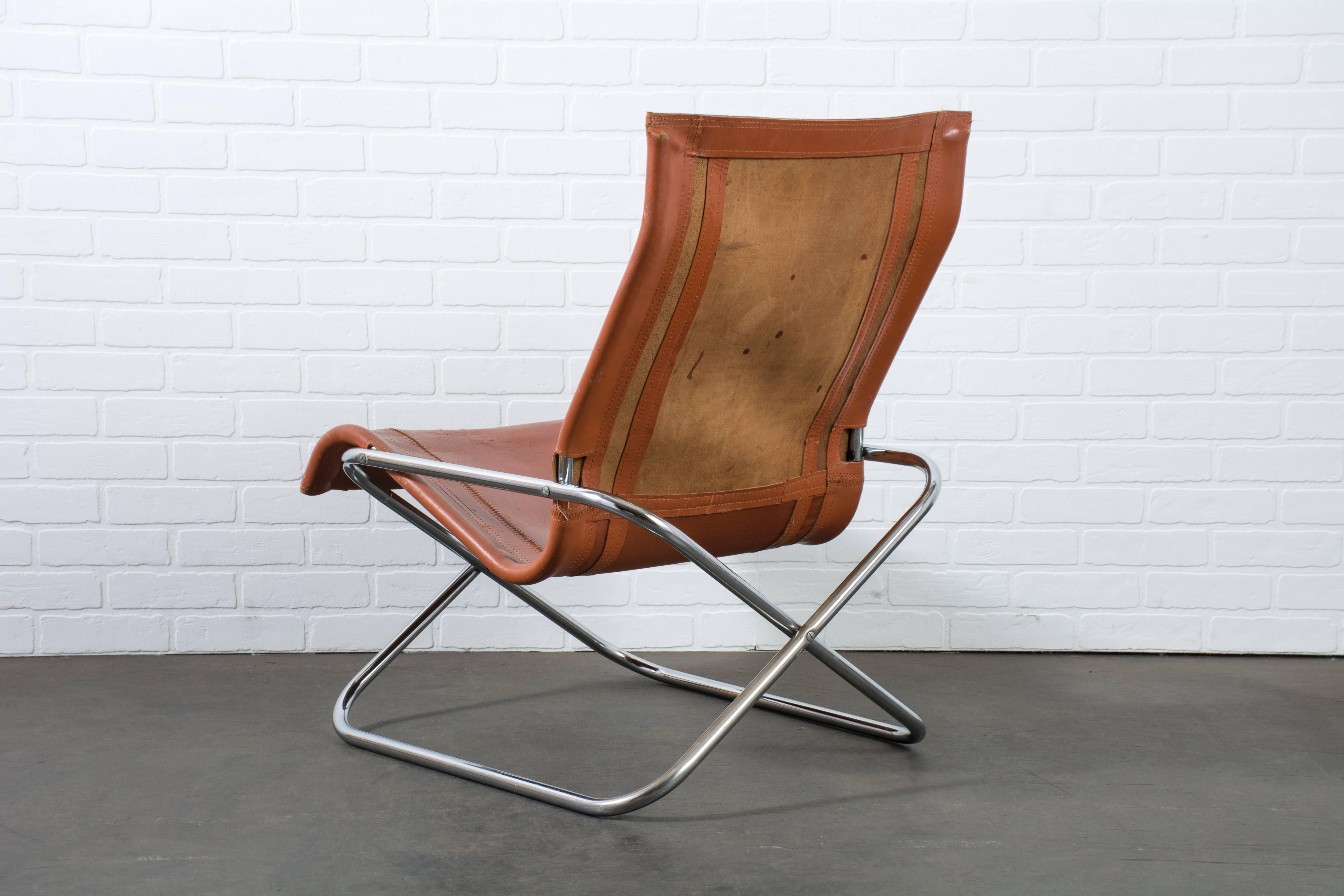 Mid-Century Modern Vintage Mid-Century 'X' Folding Chair by Uchida