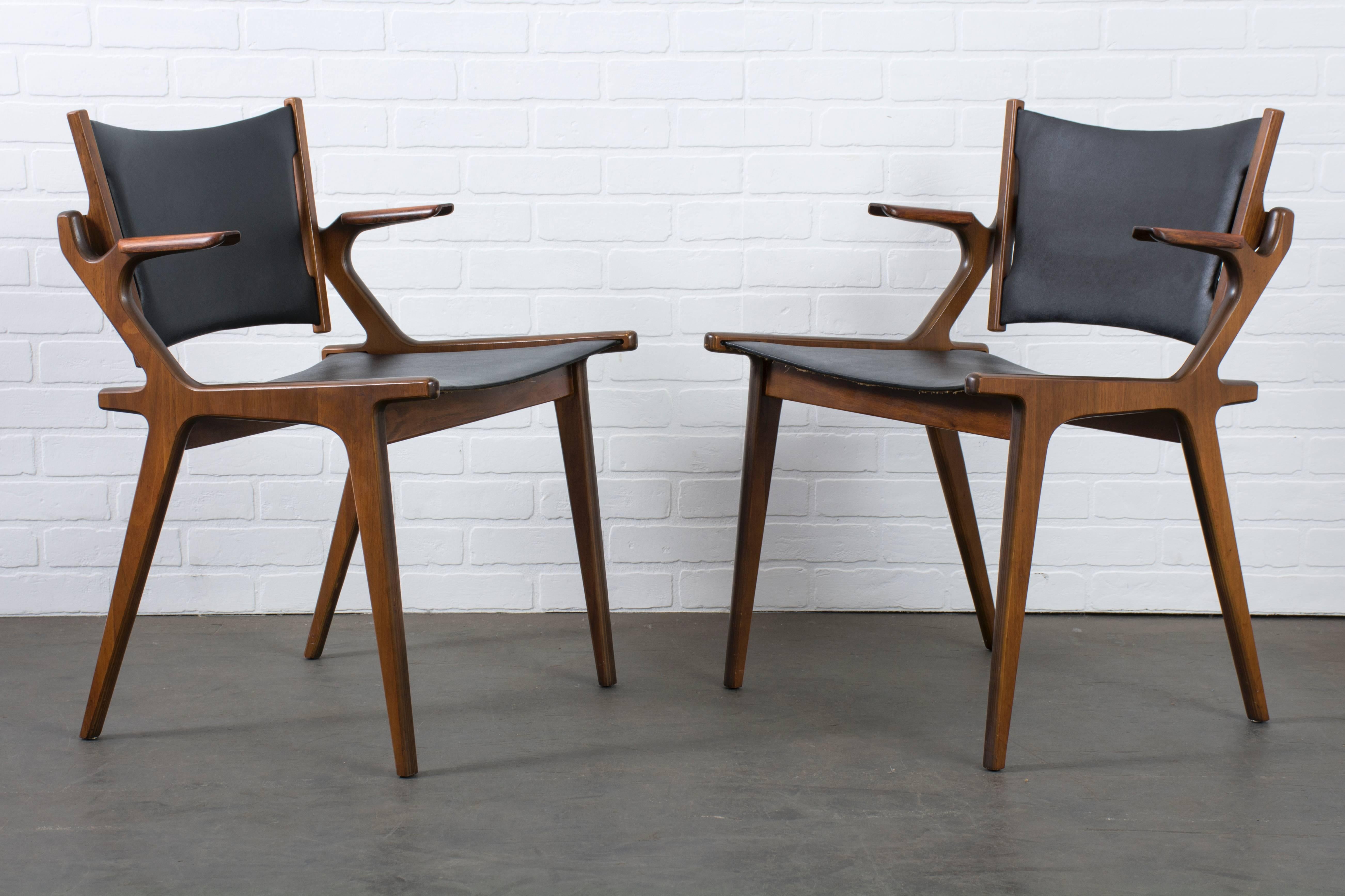 Mid-Century Modern Pair of Vintage Mid-Century Chairs by Richard Thompson for Glenn of California