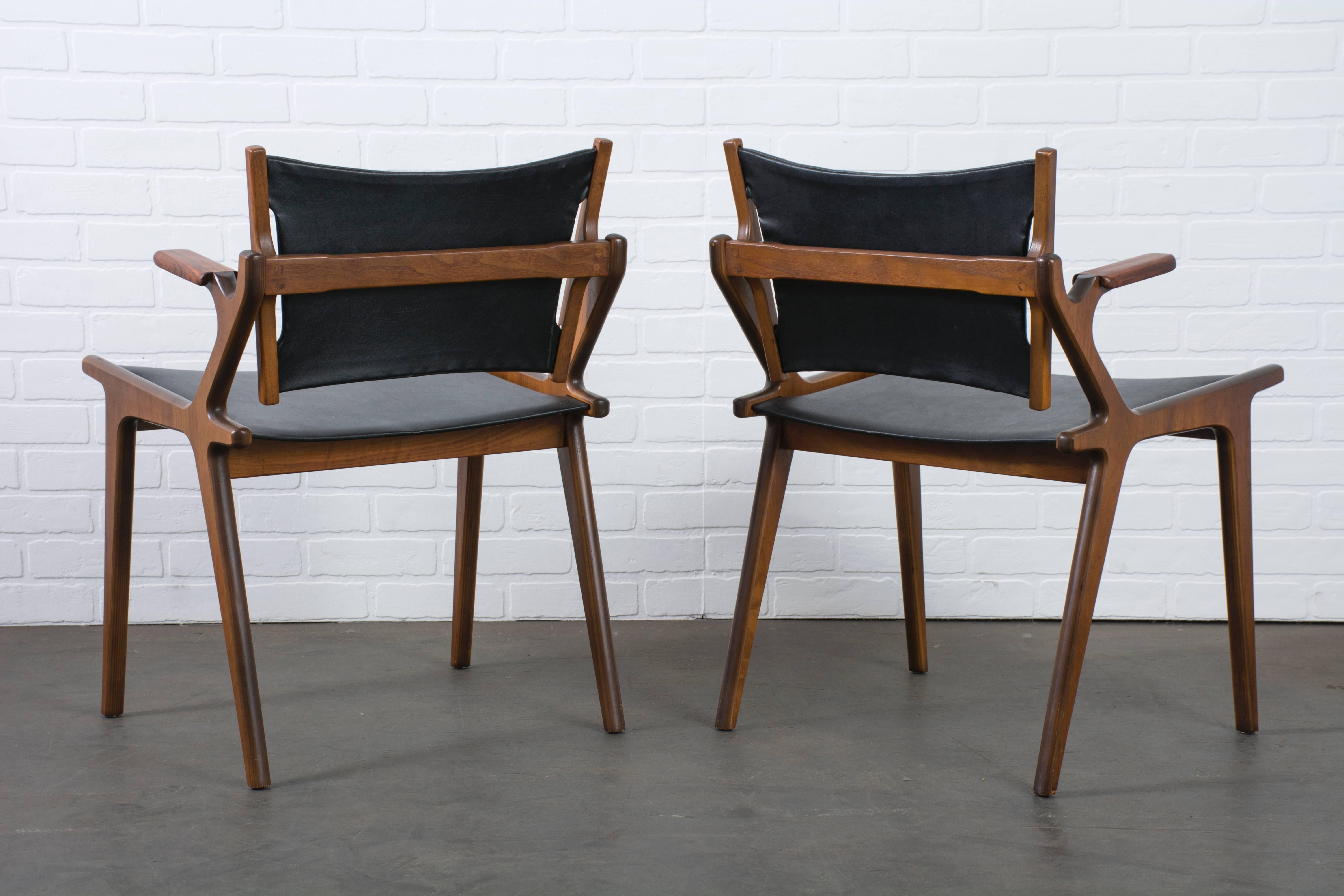 American Pair of Vintage Mid-Century Chairs by Richard Thompson for Glenn of California