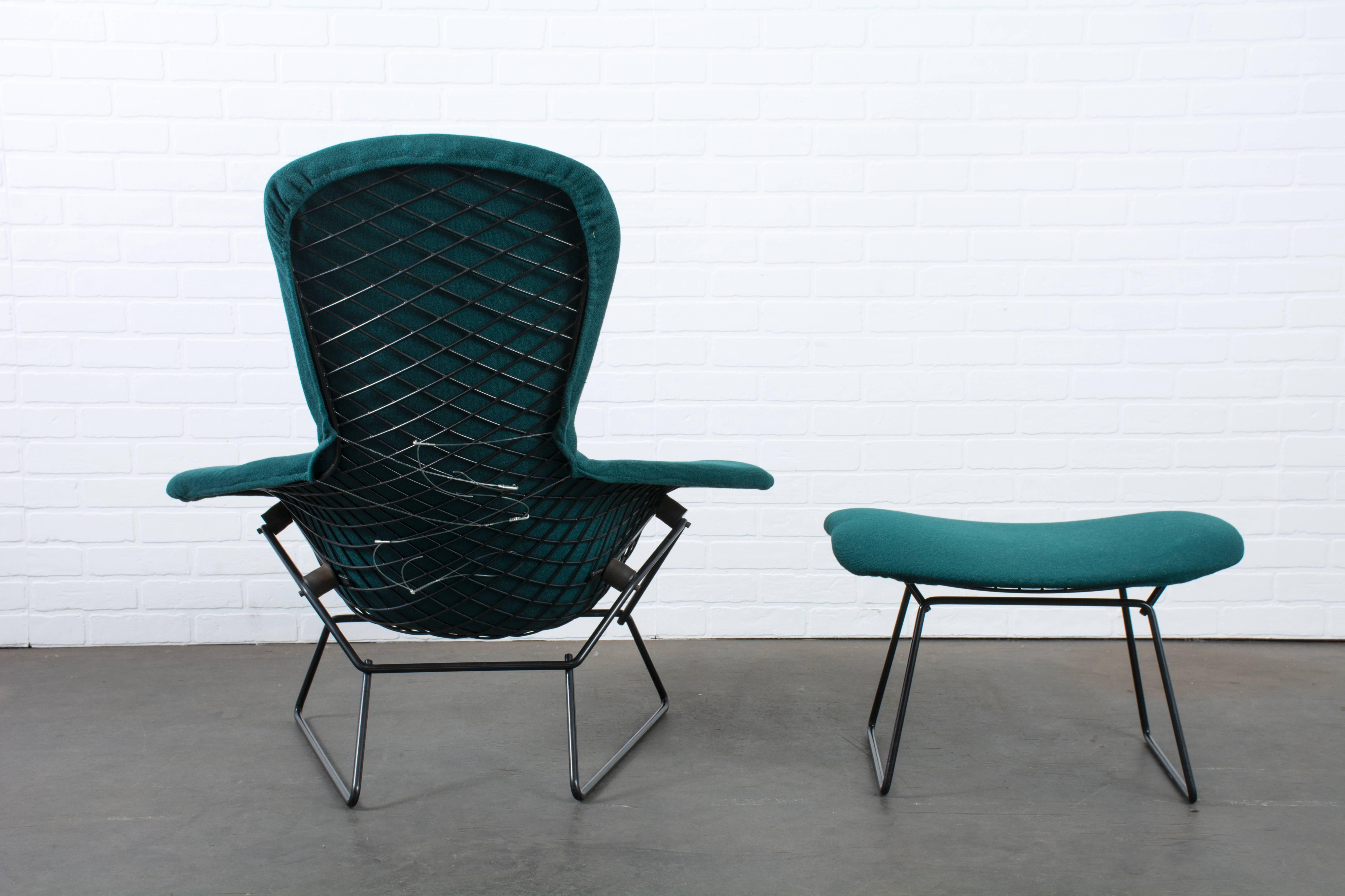 Mid-Century Modern Vintage Bird Chair and Ottoman by Harry Bertoia for Knoll