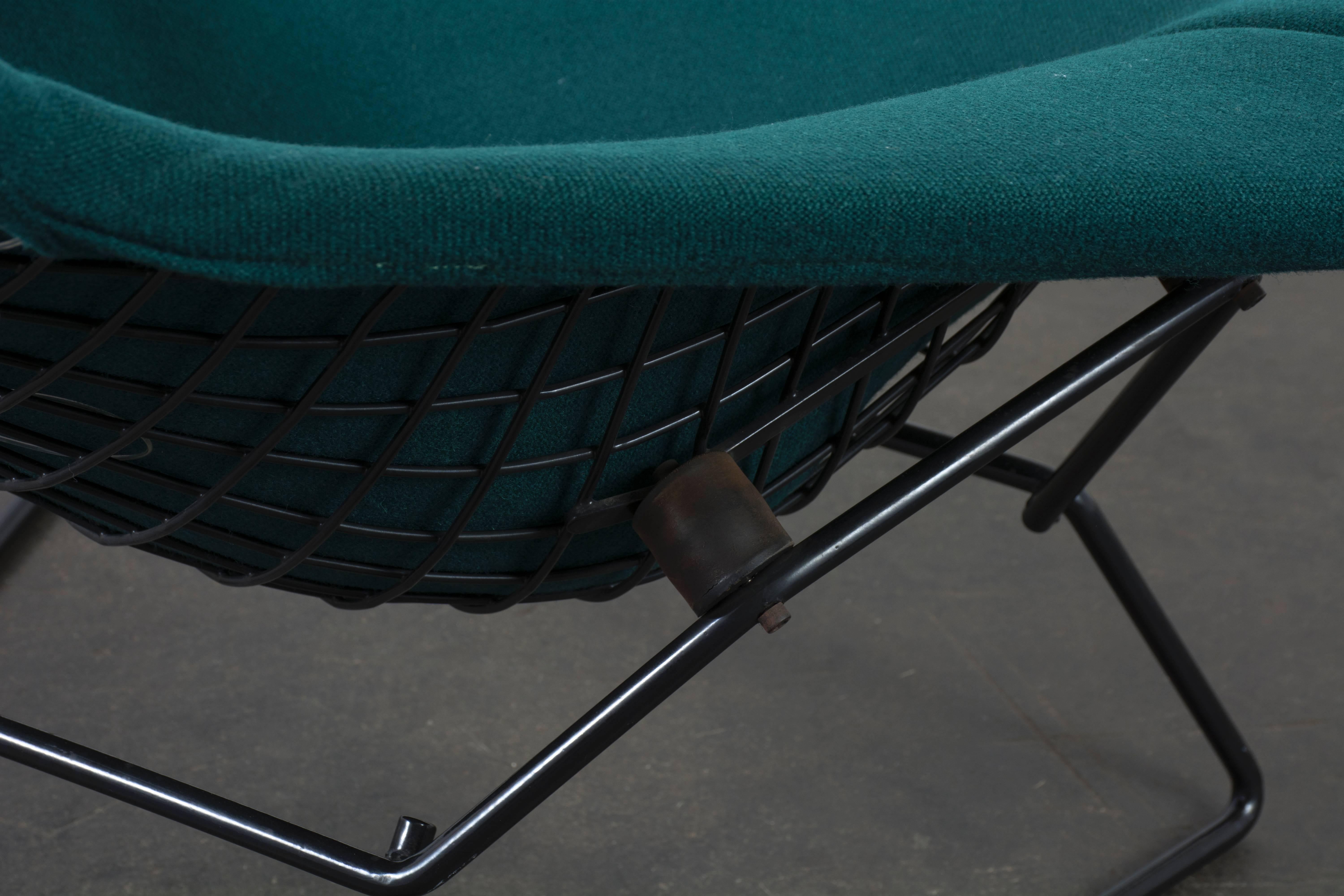 Metal Vintage Bird Chair and Ottoman by Harry Bertoia for Knoll