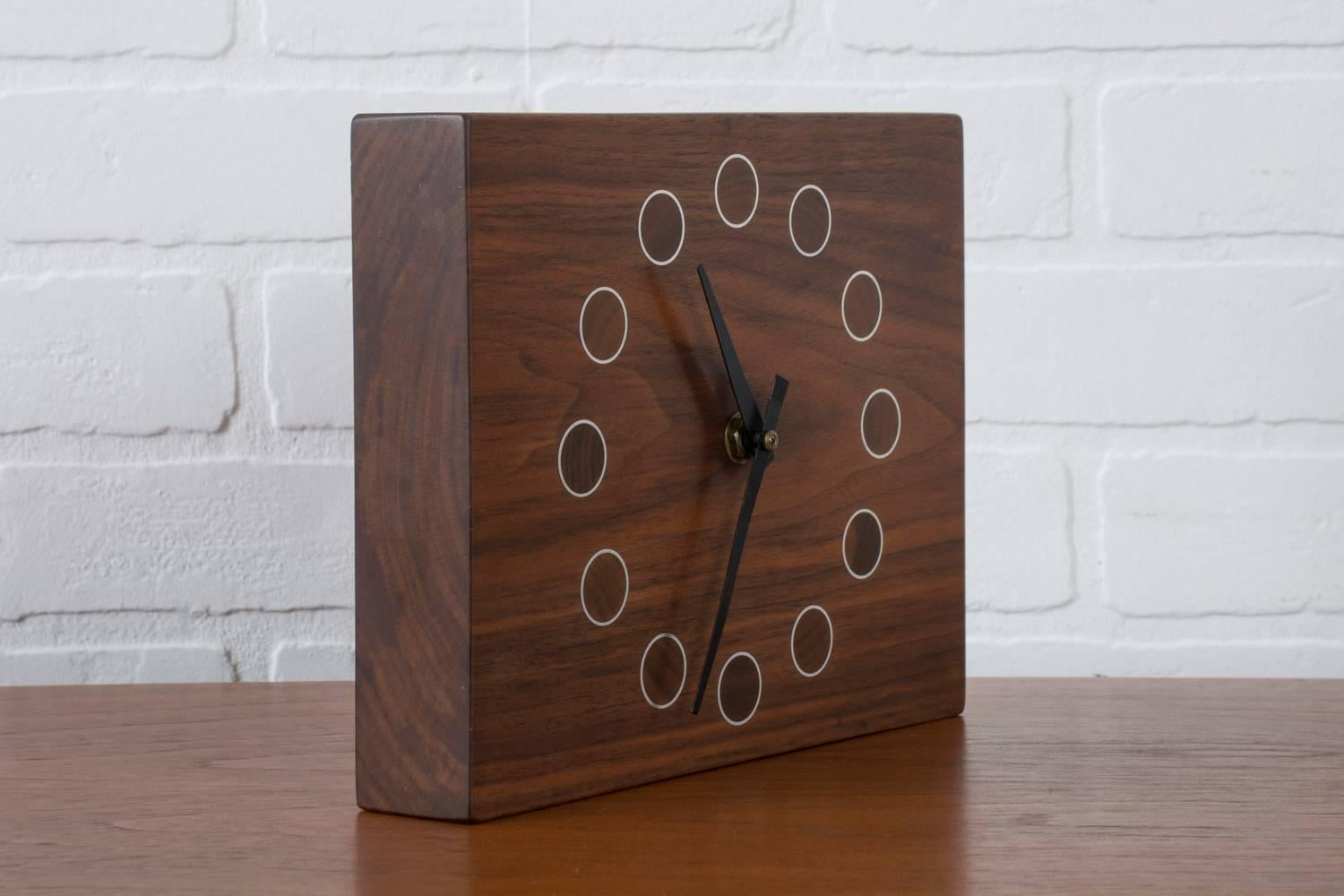 Mid-Century Modern Vintage Mid-Century Wood Clock